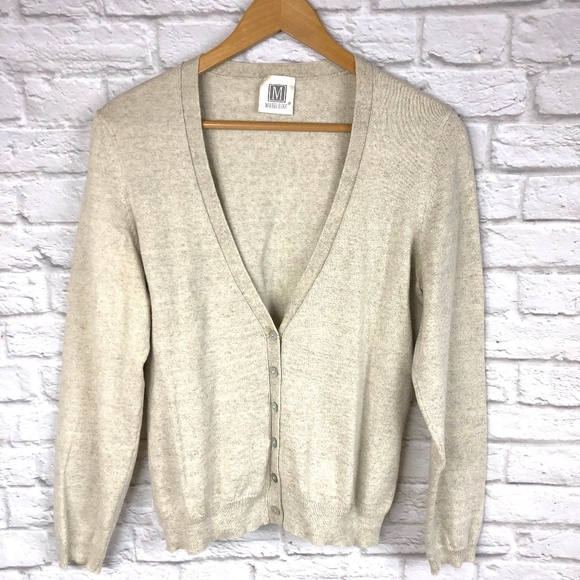 Madeleine Women's Cardigan Size 8/10 Beige - Picture 2 of 6